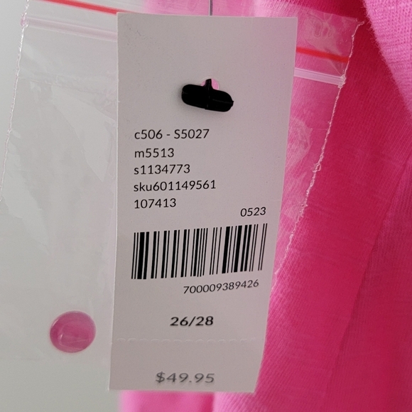 Lane Bryant Pink Pantone Fiji Flower Swing Lace Yoke Tank Top Sz 26/28 NEW - Picture 11 of 13